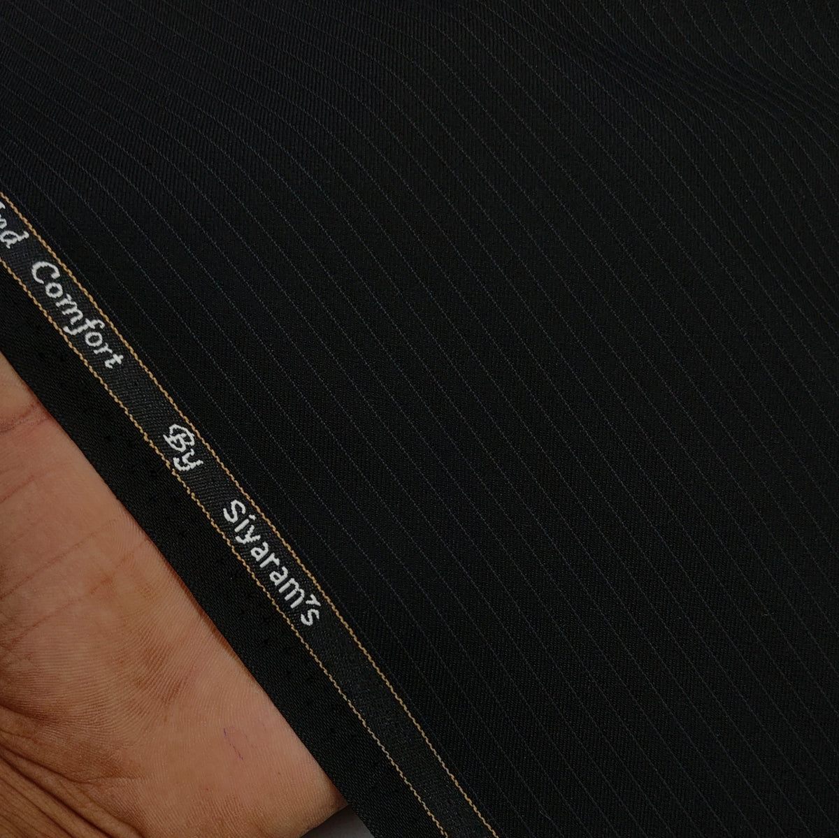 Trouser Fabric Siyaram Poly Viscose Small Lining Colour Black