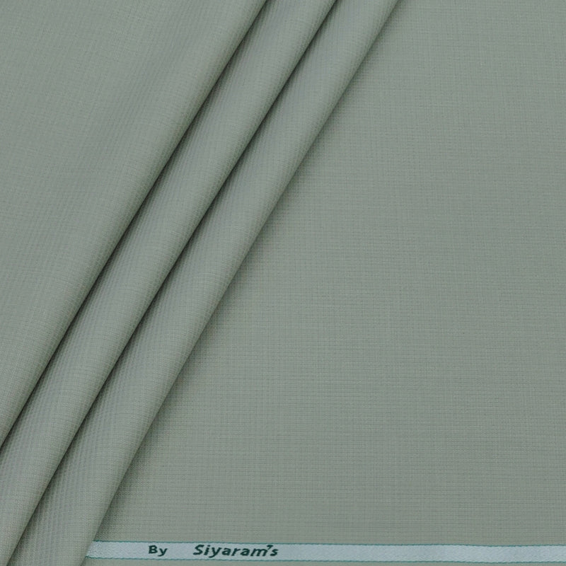 Trouser Fabric Siyaram Poly Viscose Pin Check Colour Sage Green