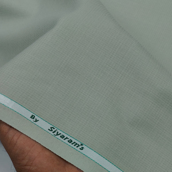 Trouser Fabric Siyaram Poly Viscose Pin Check Colour Sage Green