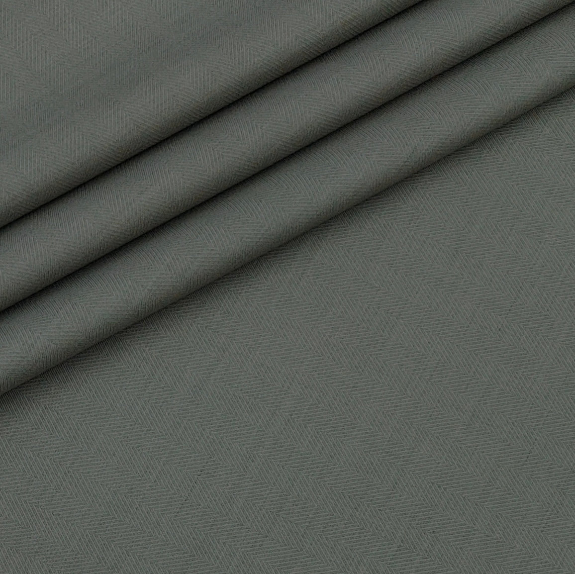 Trouser Fabric Siyaram Poly Viscose Self Herrinbone Colour Laurel Green