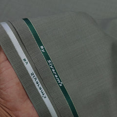 Trouser Fabric Siyaram Poly Viscose Self Herrinbone Colour Laurel Green