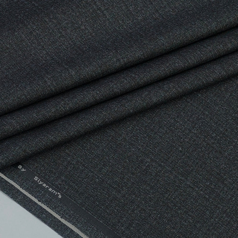 Trouser Fabric Siyaram Poly Viscose Slub Colour Worsted Black