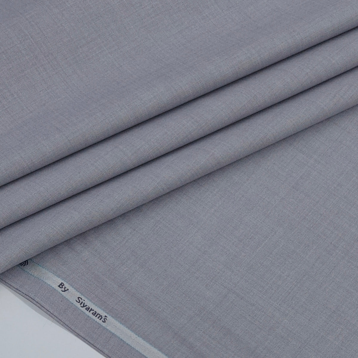 Trouser Fabric Siyaram Poly Viscose Self Check Colour Bluish Grey