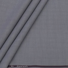 Trouser Fabric Siyaram Poly Viscose Mild Check Colour Purplish Grey