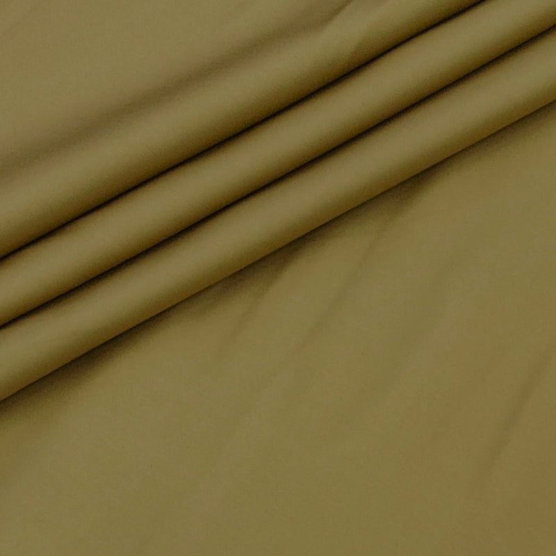 Shirt Fabric Raymond 70s Giza Cotton Plain Colour Golden Brown