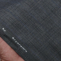Trouser Fabric Siyaram Poly Viscose Self Check Colour Grey