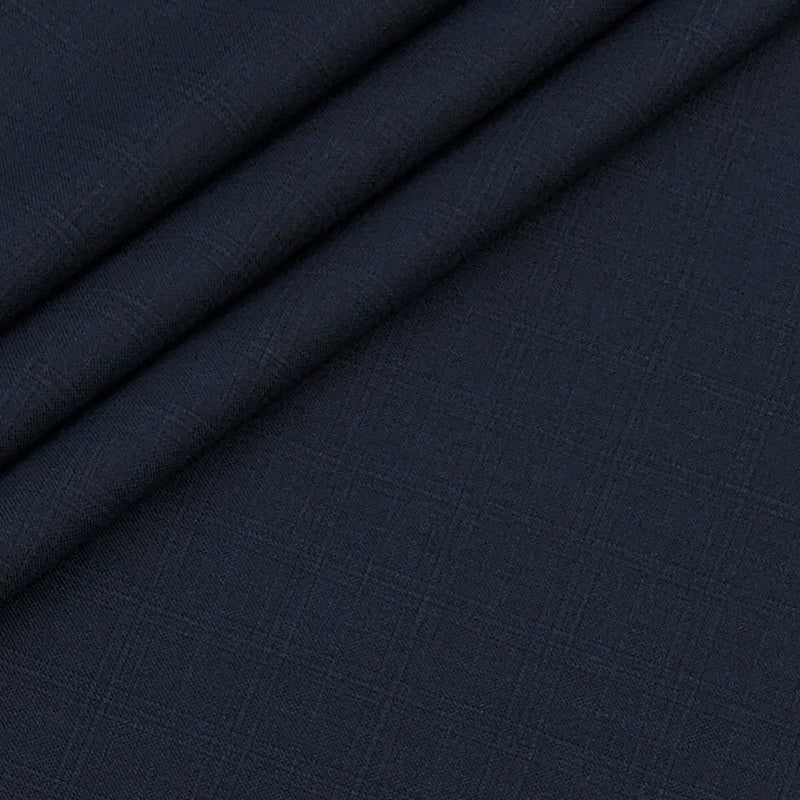 Trouser Fabric Siyaram Poly Viscose Check Colour Dark Blue