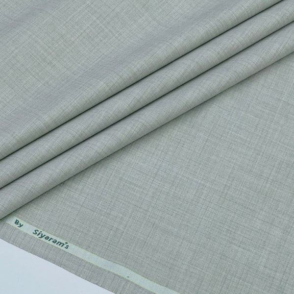 Trouser Fabric Siyaram Poly Viscose Self Check Colour Light Greenish Grey