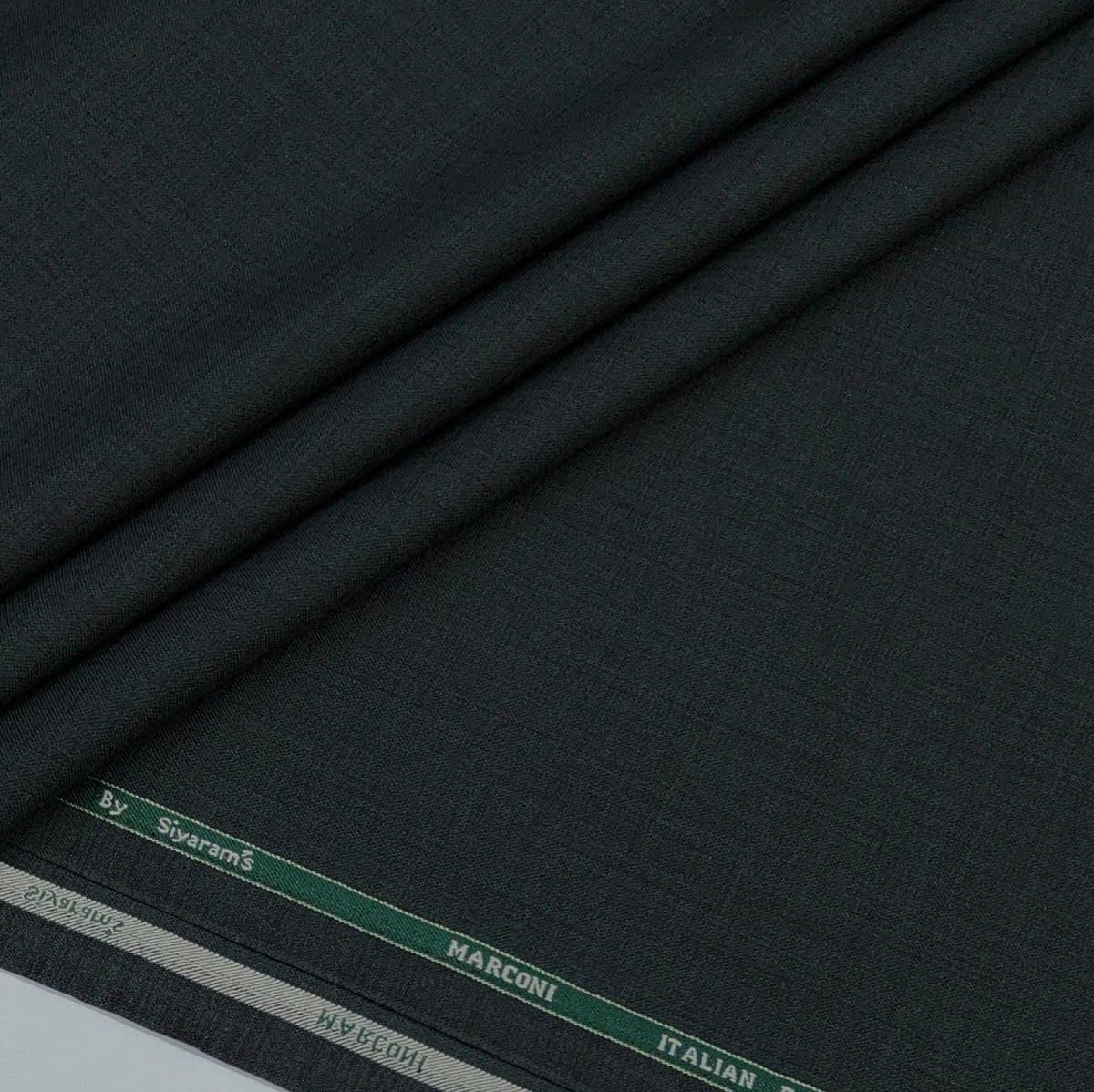 Trouser Fabric Siyaram Poly Viscose Self Check Colour Seaweed Green