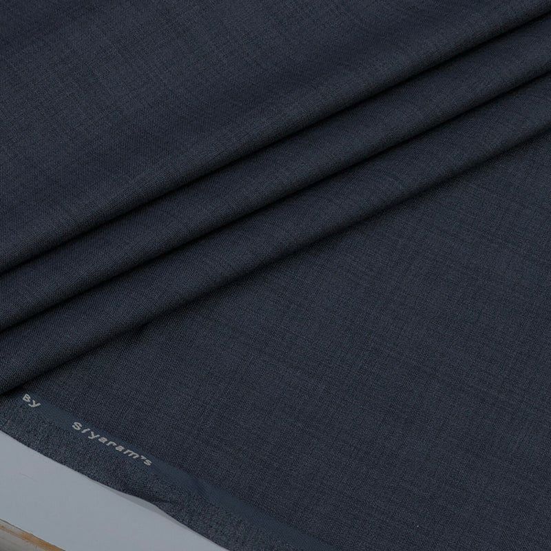 Trouser Fabric Siyaram Poly Viscose Slub Colour Greyish Blue