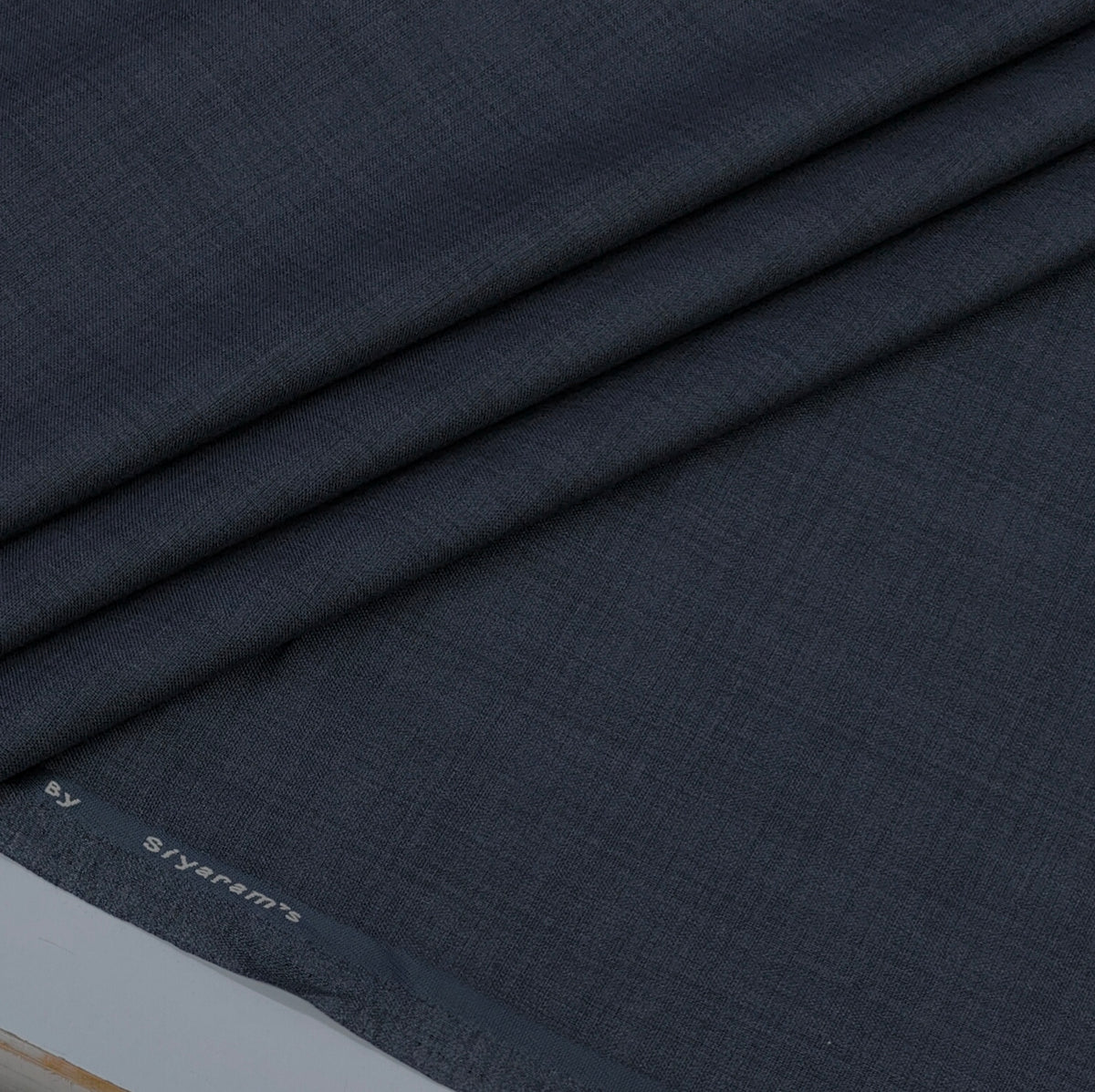 Trouser Fabric Siyaram Poly Viscose Slub Colour Greyish Blue