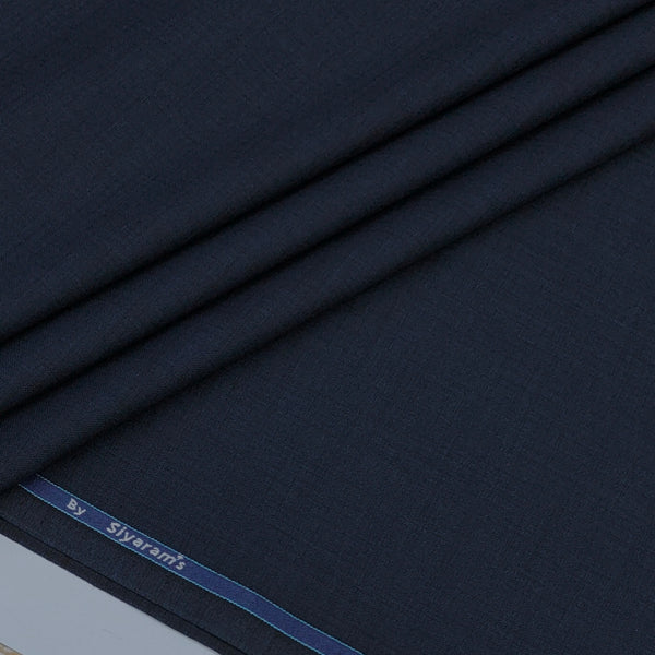 Trouser Fabric Siyaram Poly Viscose Slub Colour Space Blue