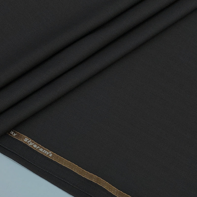 Trouser Fabric Siyaram Poly Viscose Herrinbone Colour Espresso Coffee Brown