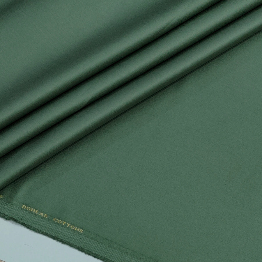 Trouser Fabric Donear Giza Cotton Stretchable Plain Colour Pine Green