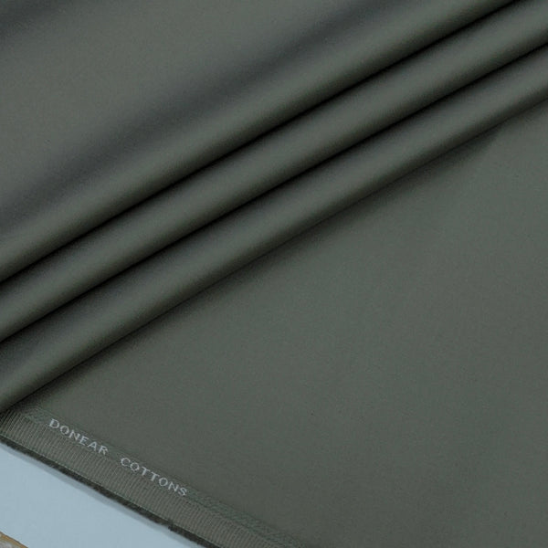 Trouser Fabric Donear Giza Cotton Stretchable Plain Colour Sage Green