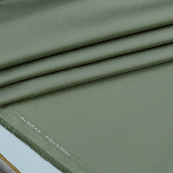 Trouser Fabric Donear Giza Cotton Plain Colour Laurel Green