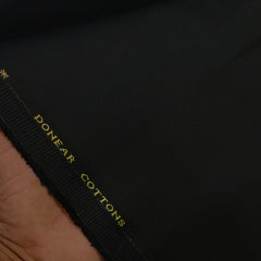 Trouser Fabric Donear Giza Cotton Plain Colour Black
