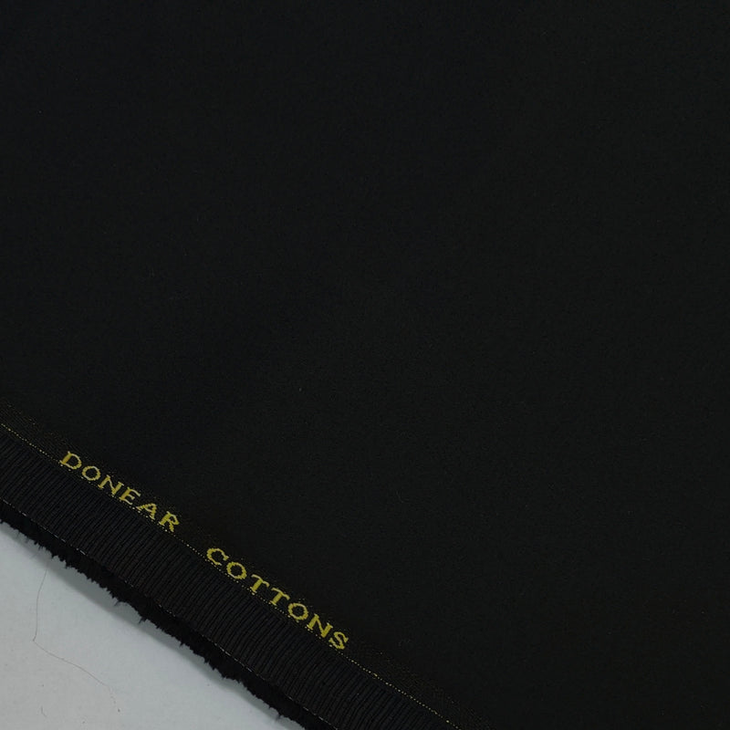 Trouser Fabric Donear Giza Cotton Plain Colour Black