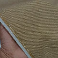 Trouser Fabric Donear Pure Cotton Self Textured Colour Beeswax Brown