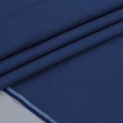 Trouser Fabric Donear Pure Cotton Self Textured Colour Cobalt Blue