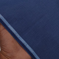 Trouser Fabric Donear Pure Cotton Self Textured Colour Cobalt Blue