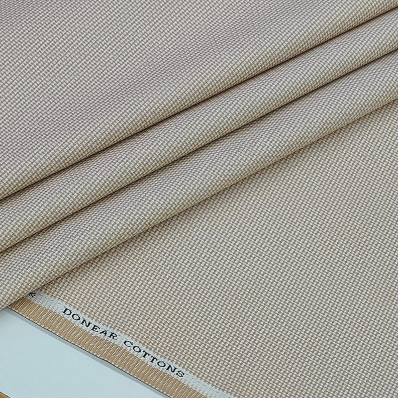 Trouser Fabric Donear Pure Cotton Zig Zag Colour Brown