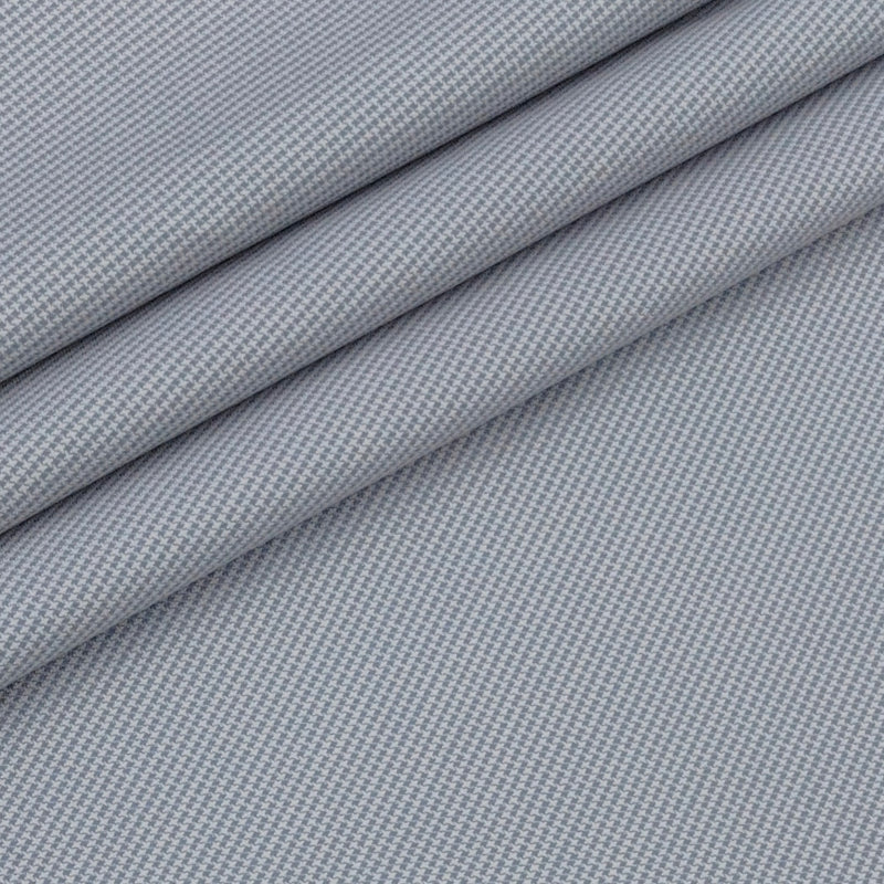 Trouser Fabric Donear Pure Cotton Zig Zag Colour Light Blue N Grey