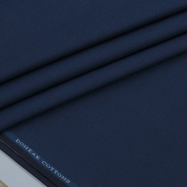 Trouser Fabric Donear Pure Cotton Pin Check Colour Space Blue
