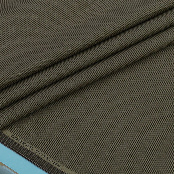Trouser Fabric Donear Pure Cotton Zig Zag Colour Tan Brown