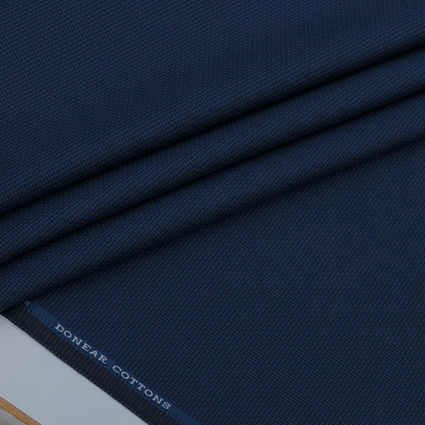 Trouser Fabric Donear Pure Cotton Zig Zag Colour French Navy