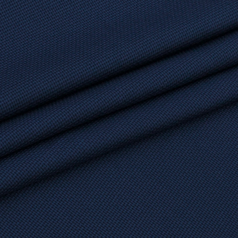 Trouser Fabric Donear Pure Cotton Zig Zag Colour French Navy