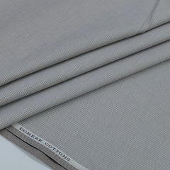 Trouser Fabric Donear Pure Cotton Pin Check Colour Light Grey