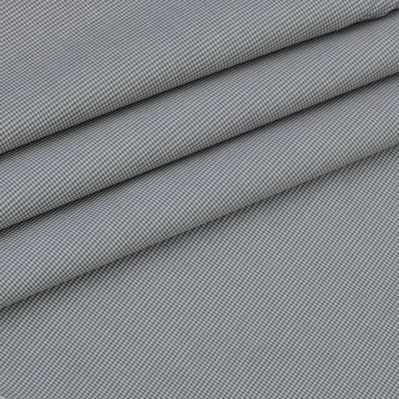 Trouser Fabric Donear Pure Cotton Pin Check Colour Light Grey