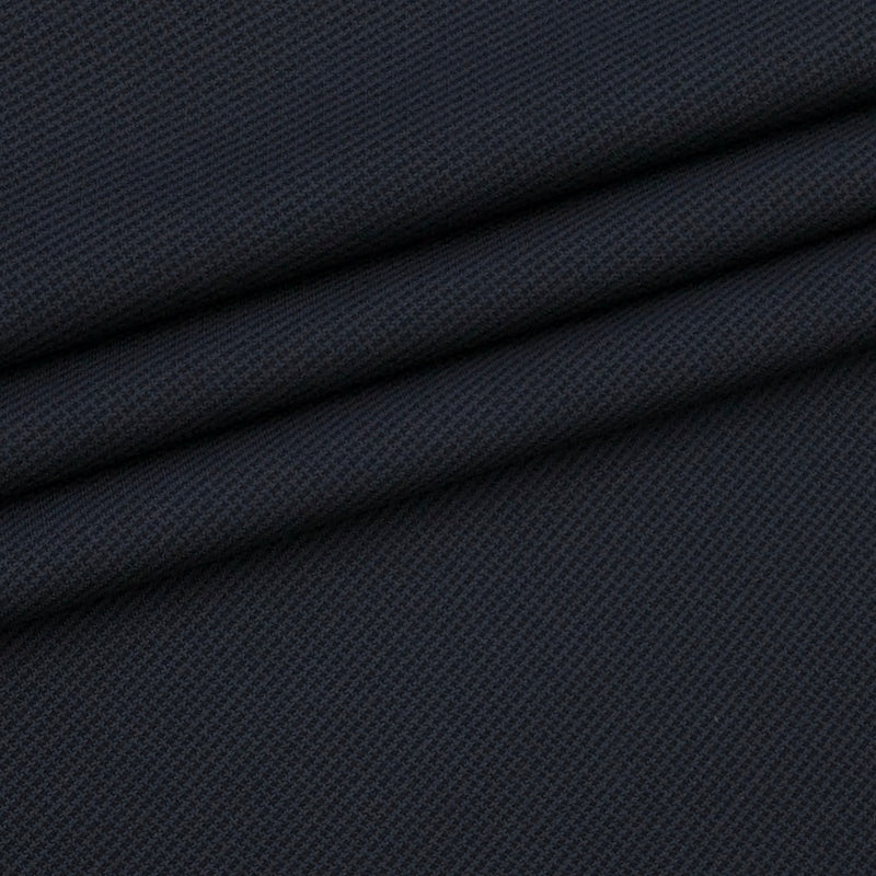 Trouser Fabric Donear Pure Cotton Zig Zag Colour Dark Midnight Blue