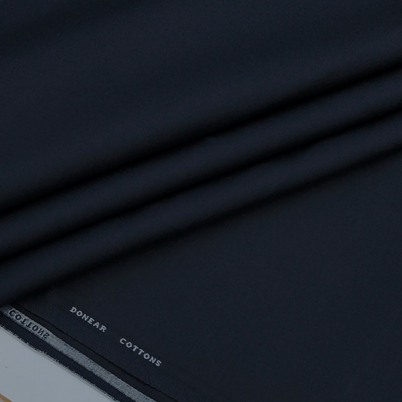Trouser Fabric Donear Giza Cotton Stretchable Plain Colour Blackish Blue