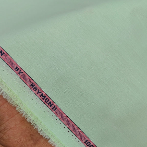 Shirt Fabric Raymond 100% cotton Slub Colour Tea Green