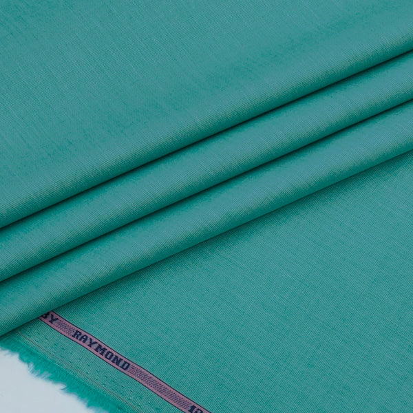 Shirt Fabric Raymond 100% cotton Slub Texture Pattern Colour Rama Green
