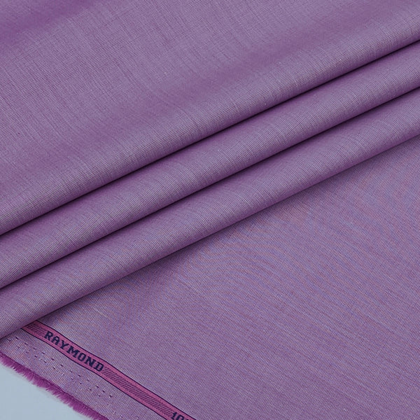 Shirt Fabric Raymond 100% cotton Fil a Fil Colour Amethyst Lavender