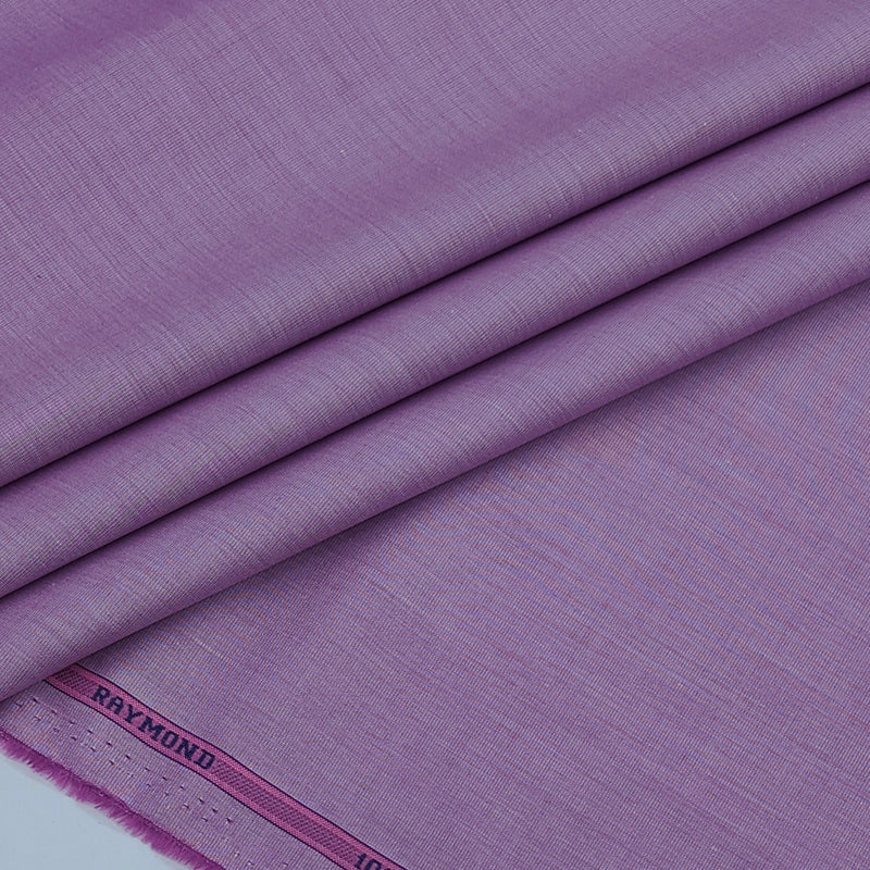Shirt Fabric Raymond 100% cotton Fil a Fil Colour Amethyst Lavender