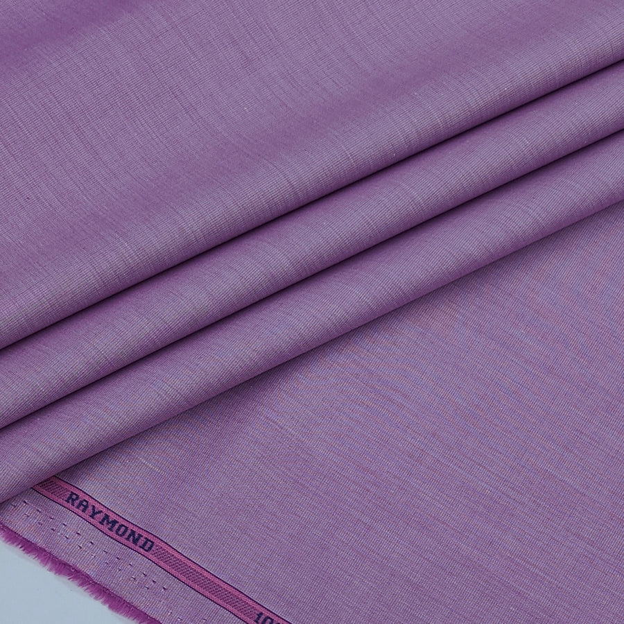 Shirt Fabric Raymond 100% cotton Fil a Fil Colour Amethyst Lavender