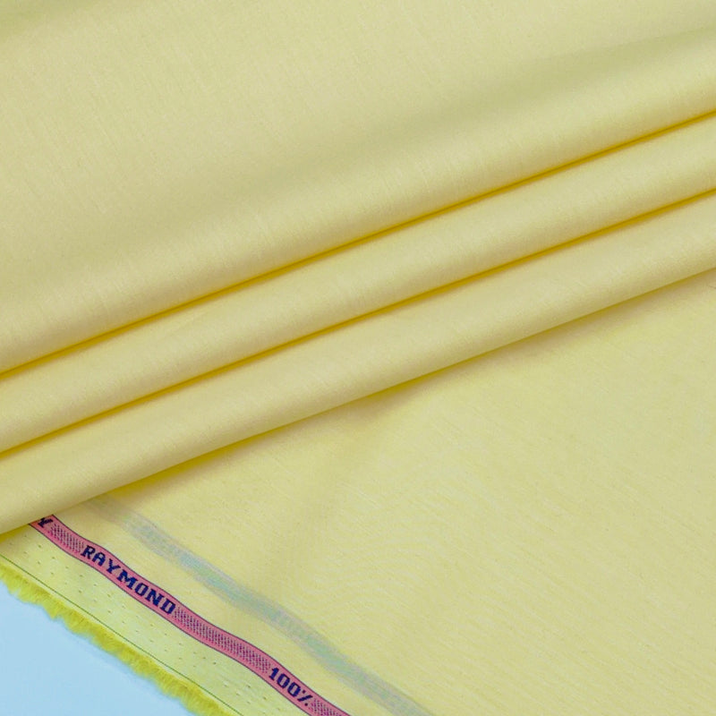 Shirt Fabric Raymond 100% cotton Fil a Fil Colour Mustard Yellow