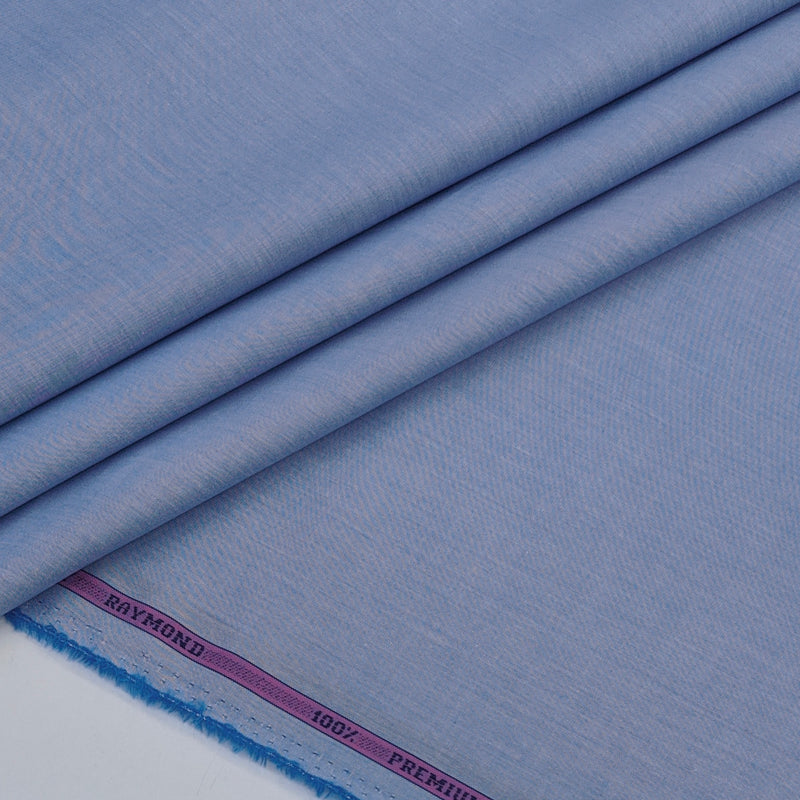 Shirt Fabric Raymond 100% cotton Fil a Fil Colour Colorado Blue