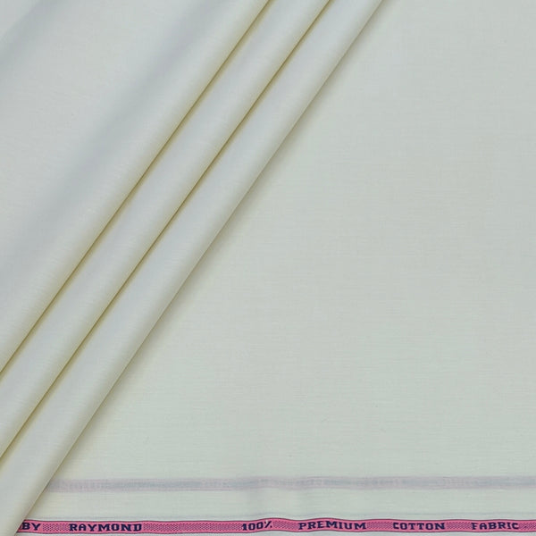 Shirt Fabric Raymond 100% cotton Slub Colour Cream