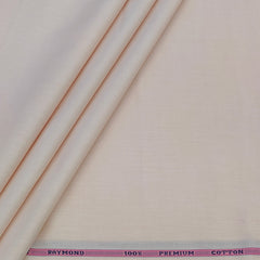 Shirt Fabric Raymond 100% cotton Slub Colour Light Peach