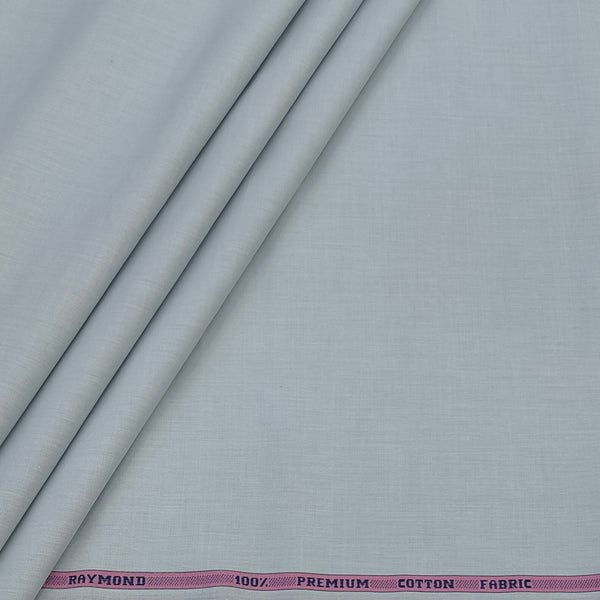 Shirt Fabric Raymond 100% cotton Slub Colour Light Grey