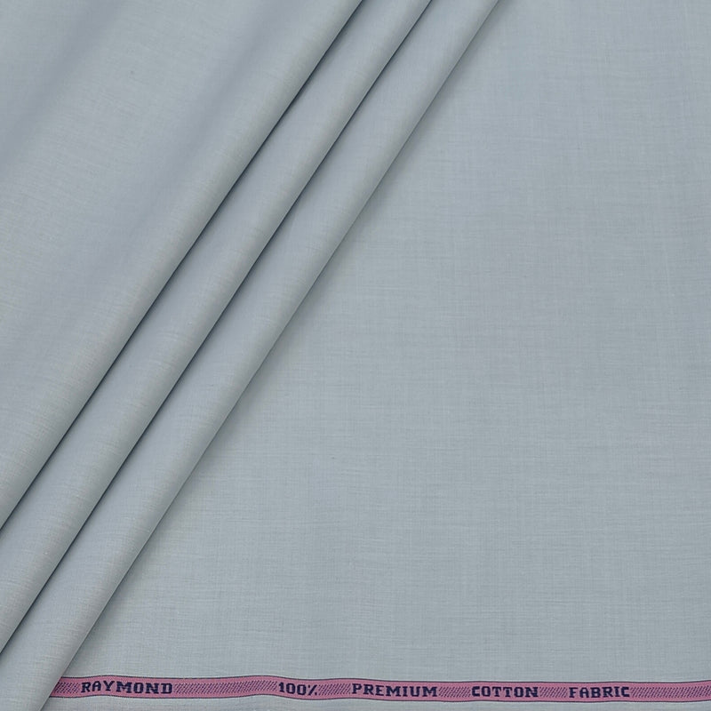 Shirt Fabric Raymond 100% cotton Slub Colour Light Grey