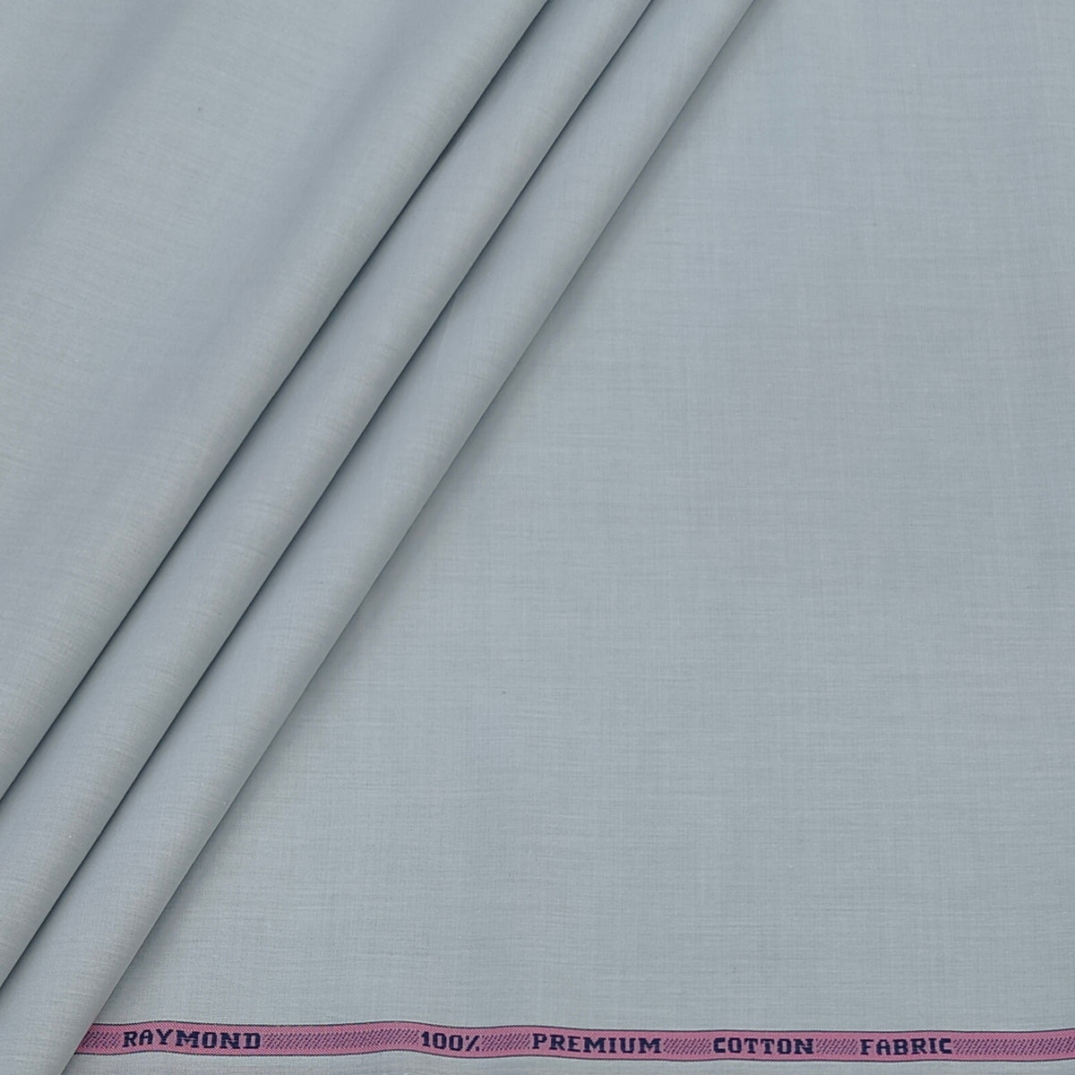 Shirt Fabric Raymond 100% cotton Slub Colour Light Grey