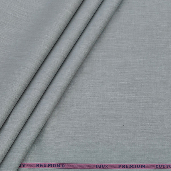 Shirt Fabric Raymond 100% cotton Slub Texture Pattern Colour Glacier Grey