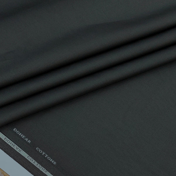 Trouser Fabric Donear Giza Cotton Stretchable Plain Colour Onyx Grey