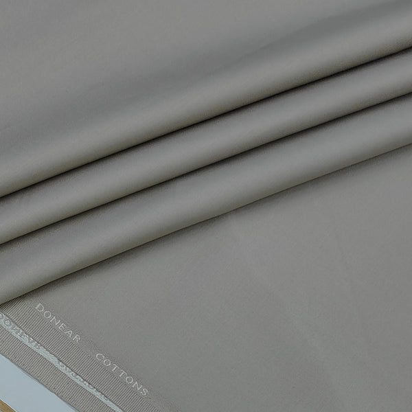 Trouser Fabric Donear Giza Cotton Stretchable Plain Colour Dusty Brownish Grey